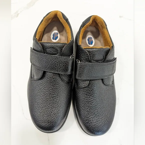 Dr. Comfort William-X Double Depth leather orthopedic diabetic black shoes 8.5W
