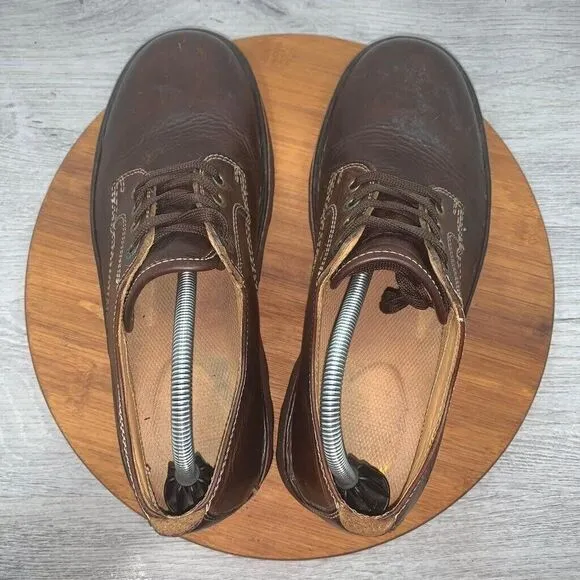 Dr. Doc Martens Chunky Oxford Mens 10 Low Shoes Brown Leather Air Wair 2B51