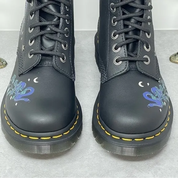 Dr Marten 1490 Mystic Garden Size 5 Floral Leather Mid-calf Boots NWOB