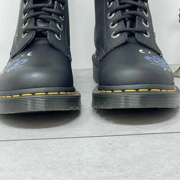 Dr Marten 1490 Mystic Garden Size 5 Floral Leather Mid-calf Boots NWOB