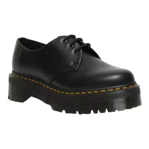 DR MARTENS 1461 PLATFORM Polished Smooth Leather WOMEN'S SHOES BLACK SZ 9 3 Eyes