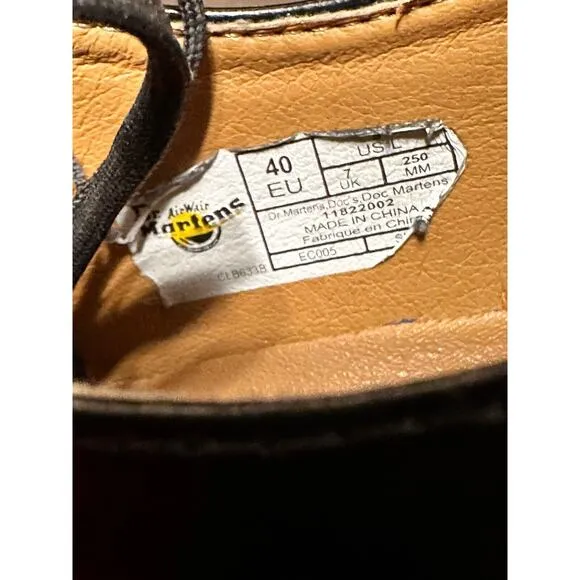 DR MARTENS 1461 PLATFORM Polished Smooth Leather WOMEN'S SHOES BLACK SZ 9 3 Eyes