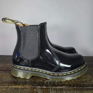 Dr Martens 2976 Womens Size 6 Glossy Patent Leather Chelsea Boots Black