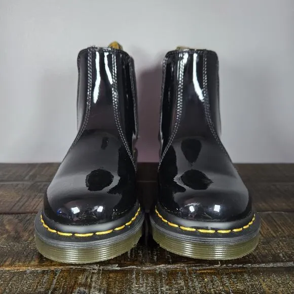 Dr Martens 2976 Womens Size 6 Glossy Patent Leather Chelsea Boots Black