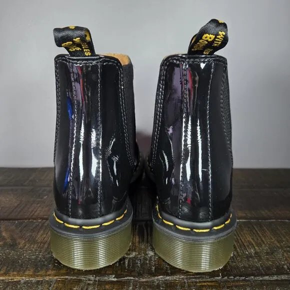 Dr Martens 2976 Womens Size 6 Glossy Patent Leather Chelsea Boots Black