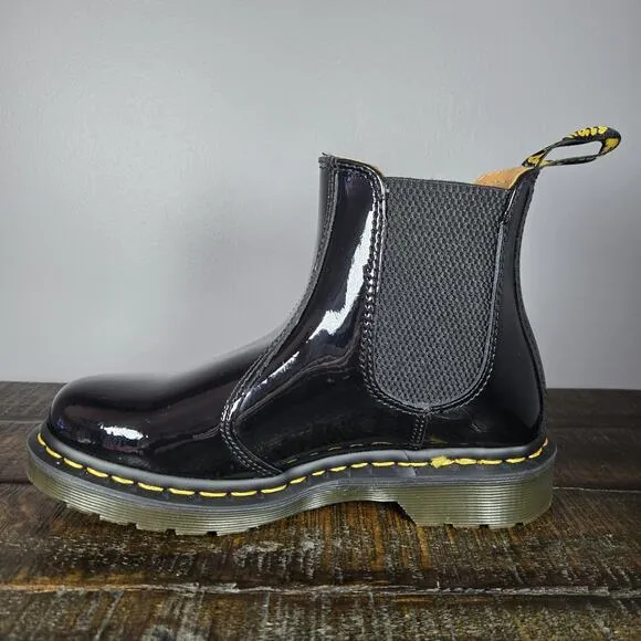 Dr Martens 2976 Womens Size 6 Glossy Patent Leather Chelsea Boots Black