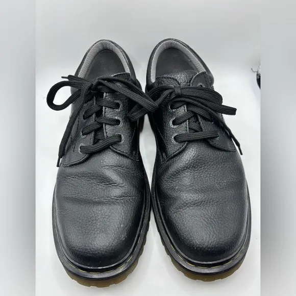 Dr Martens Ashfeld Men's Black Pebbled Leather Oxford Shoes Size 10 Chunky