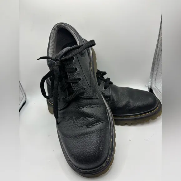 Dr Martens Ashfeld Men's Black Pebbled Leather Oxford Shoes Size 10 Chunky