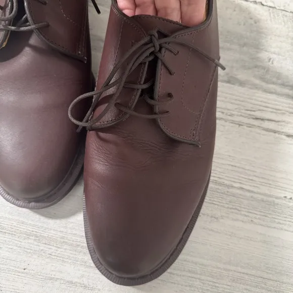 Dr. Martens AW501 Slip Resistant Leather Lace-Up Oxford Shoes Brown Size 11