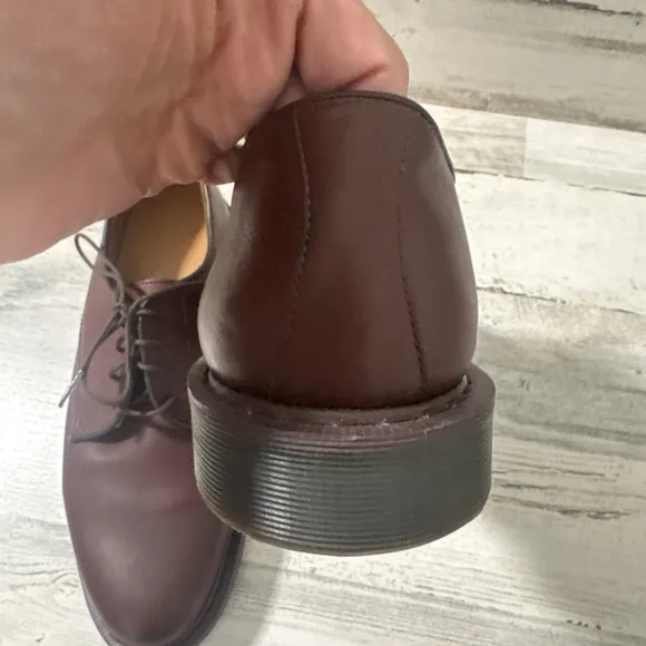 Dr. Martens AW501 Slip Resistant Leather Lace-Up Oxford Shoes Brown Size 11