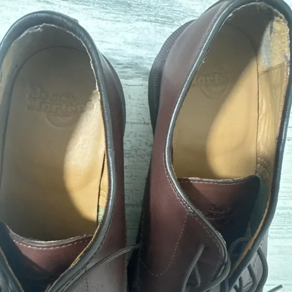 Dr. Martens AW501 Slip Resistant Leather Lace-Up Oxford Shoes Brown Size 11