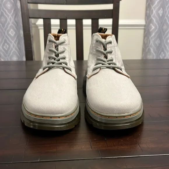 Dr Martens Bonny Mid grey canvas Boots new 22053053 Mens Size 12
