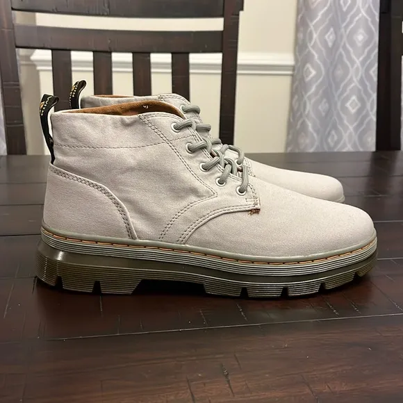 Dr Martens Bonny Mid grey canvas Boots new 22053053 Mens Size 12