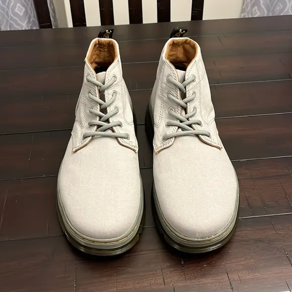 Dr Martens Bonny Mid grey canvas Boots new 22053053 Mens Size 12