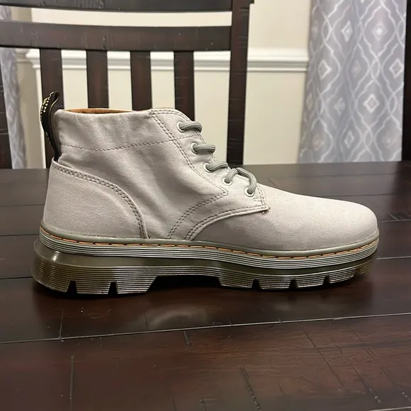 Dr Martens Bonny Mid grey canvas Boots new 22053053 Mens Size 12