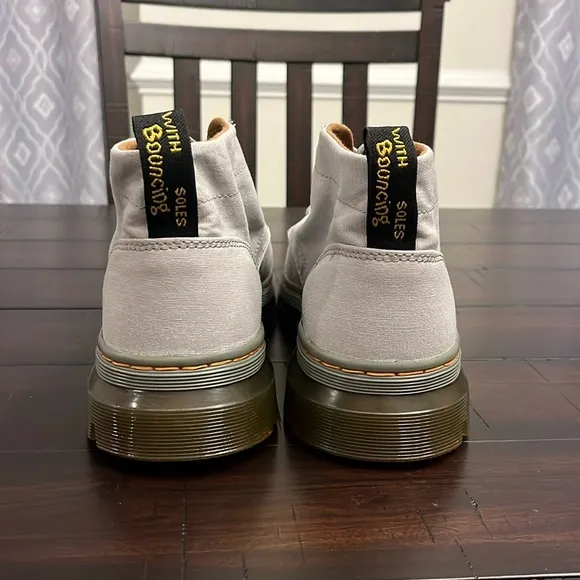 Dr Martens Bonny Mid grey canvas Boots new 22053053 Mens Size 12