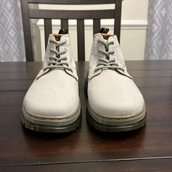 Dr. Martens Bonny Mid grey Canvas boots new 22053053 Mens Size 9