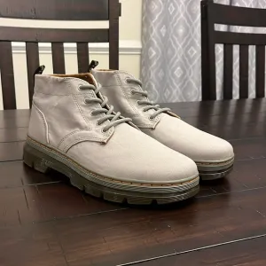 Dr. Martens Bonny Mid grey Canvas boots new 22053053 Mens Size 9