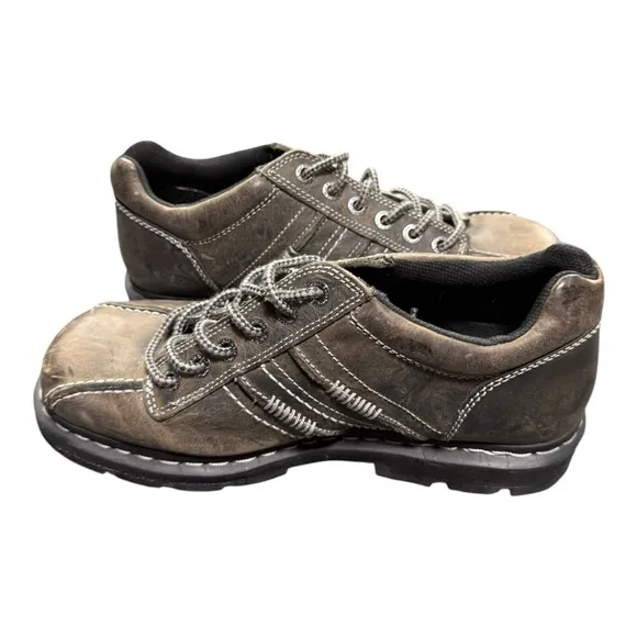 Dr. Martens Drake Brown Leather Casual Shoes Y2K Mens Size 11 Buckle Chunky