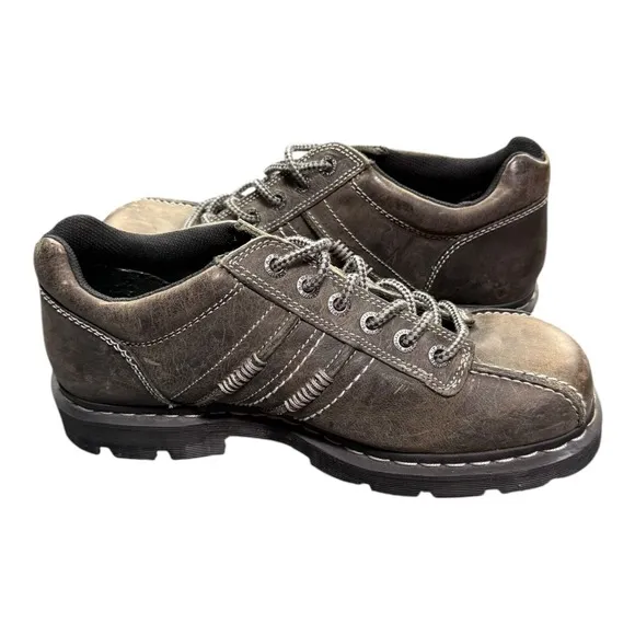 Dr. Martens Drake Brown Leather Casual Shoes Y2K Mens Size 11 Buckle Chunky
