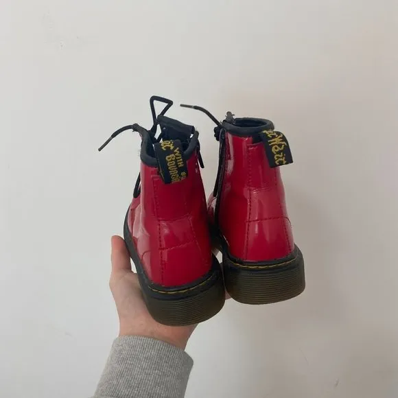 Dr. Marten's Girl's Red Lace Up Boots Size 13