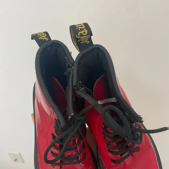 Dr. Marten's Girl's Red Lace Up Boots Size 13