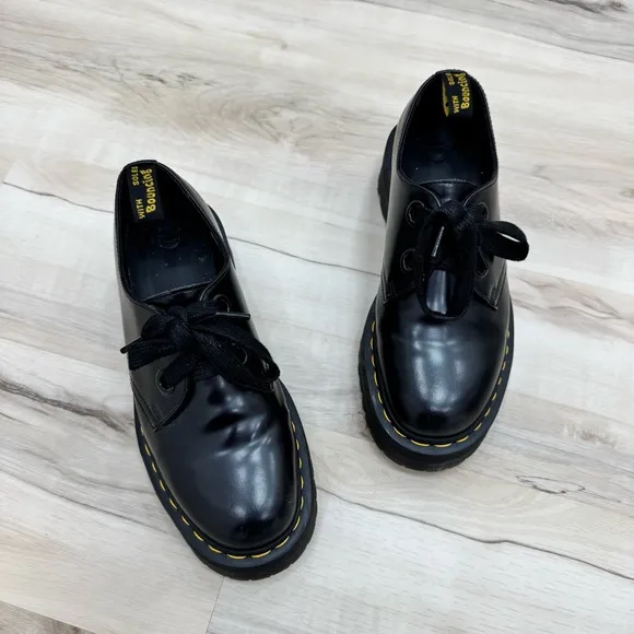 {Dr. Martens} Holly Leather Platform Oxfords chunky Leather Womens Sz US 10 L