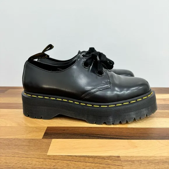{Dr. Martens} Holly Leather Platform Oxfords chunky Leather Womens Sz US 10 L