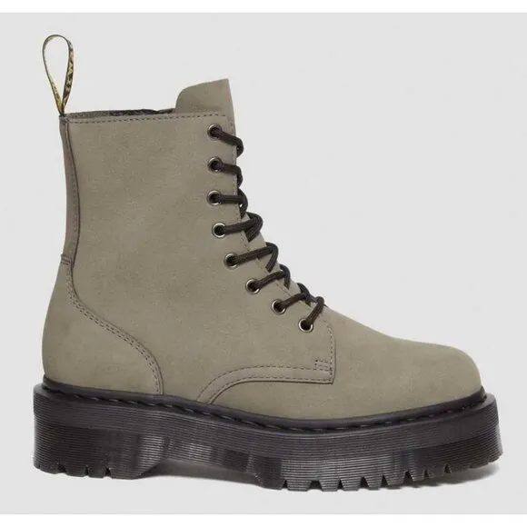 Dr Martens Jadon Milled Nubuck Wp Nickel Gray
