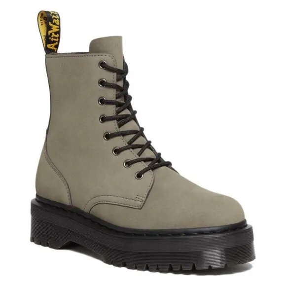 Dr Martens Jadon Milled Nubuck Wp Nickel Gray