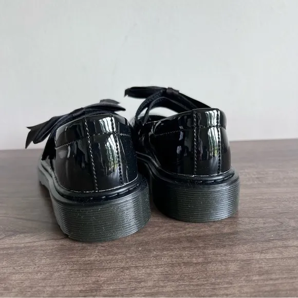 Dr. Martens Maccy II Youth Mary Jane Black Patent Shoes Kids Girls Size 3