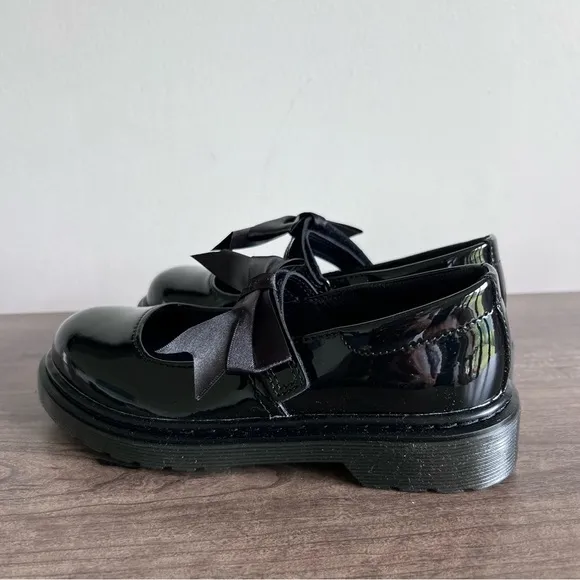 Dr. Martens Maccy II Youth Mary Jane Black Patent Shoes Kids Girls Size 3