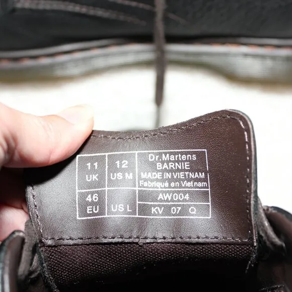 Dr. Martens Mens Barnie Black Grizzly Chukka Boots Shoes Size 12