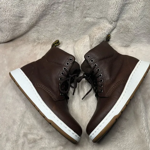 Dr Martens Rigal Leather Mid Boots AirWair Brown Womens US size 6