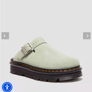 Dr Martens Sage zebzag platform mules Green Suede Slip-On Shoes