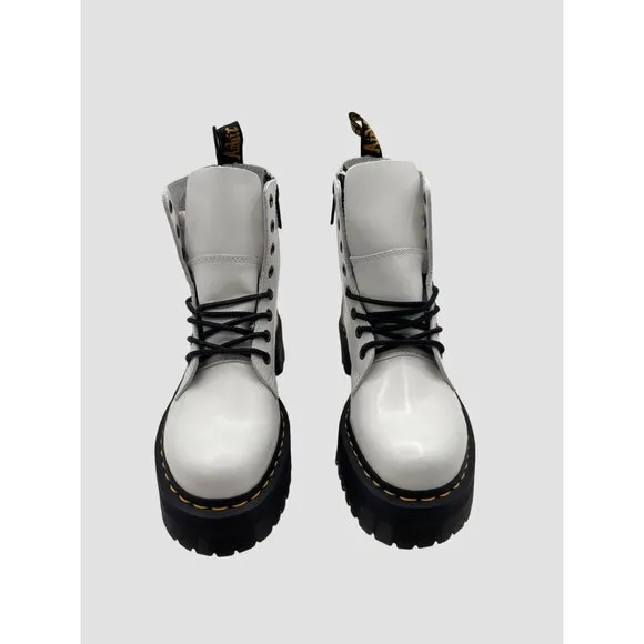 Dr. Martens SIZE 6 Jadon White Platform Boots  Combat Lace-Up Chunky Sole