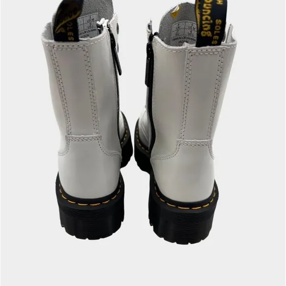 Dr. Martens SIZE 6 Jadon White Platform Boots  Combat Lace-Up Chunky Sole
