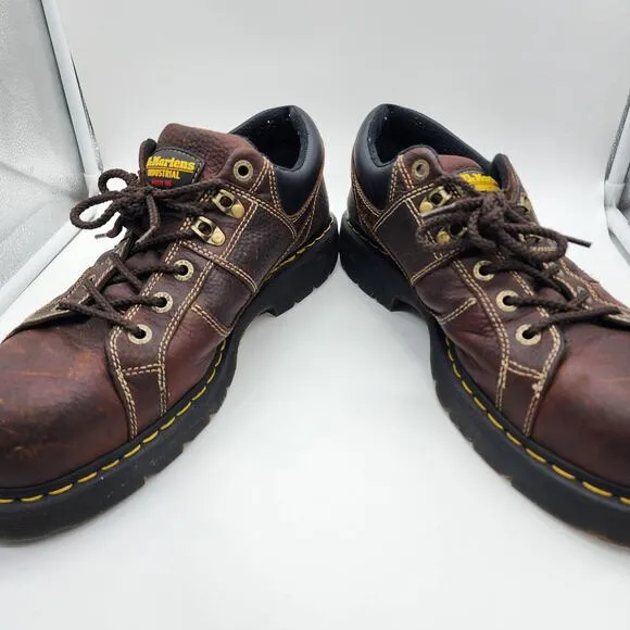 Dr. Martens SPT/80S Gunby ST Steel Toe Shoes 14 Slip Resistant EH Work Brown