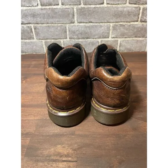 Dr. Martens Unisex Brown Leather Oxford Loafers Size 10 Casual Shoes