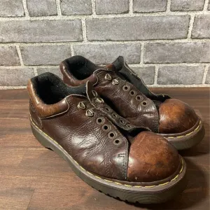 Dr. Martens Unisex Brown Leather Oxford Loafers Size 10 Casual Shoes
