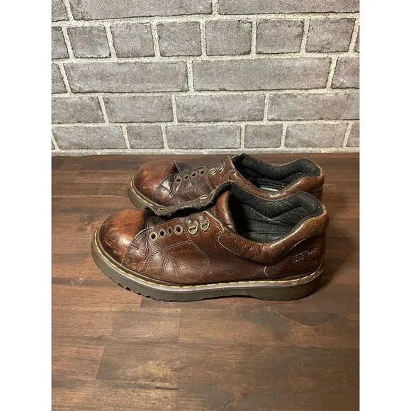 Dr. Martens Unisex Brown Leather Oxford Loafers Size 10 Casual Shoes