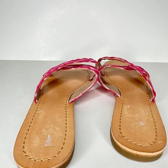 Draper James Womens Piper Sandals Shoes Slides Gingham Criss Cross Picnic Pink 8