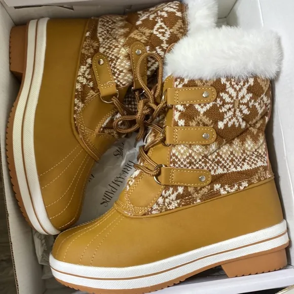DREAM PAIRS Girls Mid-Calf Winter Snow Boots for Little Kids/Big Kids Size 10