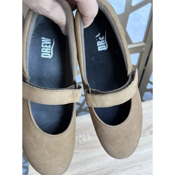 Drew Mary Jane Diabetic Orthopedic Shoes Slip On Comfort Suede Leather Sz 9 M