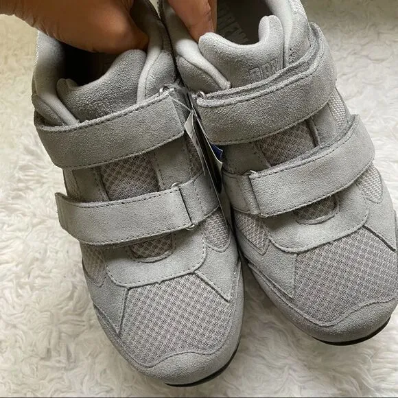DREW MEN’s APOLLO SNEAKERS IN GREY COMBO Comfy Orthopedic SNAP shoes sz 7.5 4W