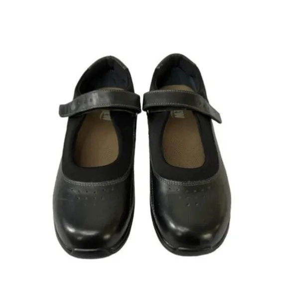 Drew Rose Black Leather Mary Jane Orthotic Shoes Size 8