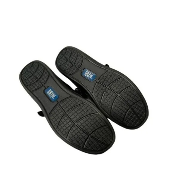 Drew Rose Black Leather Mary Jane Orthotic Shoes Size 8