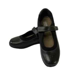 Drew Rose Black Leather Mary Jane Orthotic Shoes Size 8