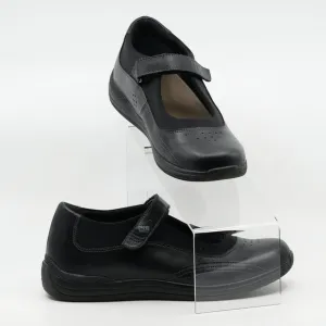 Drew Rose Womens Black Leather Mary Jane Orthopedic Diabetic Shoes Sz 10.5