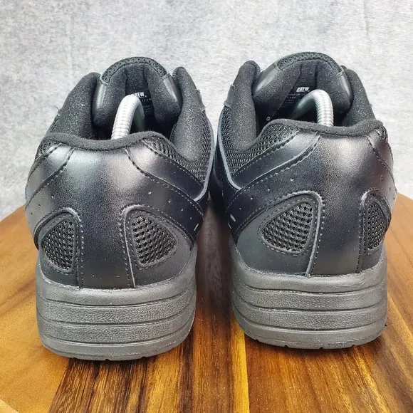 Drew Shoes Women 11.5 Extra Wide Black Leather Flare Orthopedic Walking Sneakers